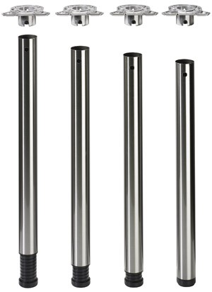 HETTICH 70147 Femi pied de table 710/60 mm chrome