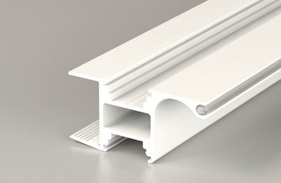StrongLumio profil Lucera a emboîter, 4000mm vernis blanc + joint