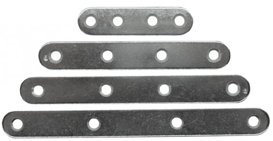 STRONG plaque de connexion 140x15mm zinc blanc