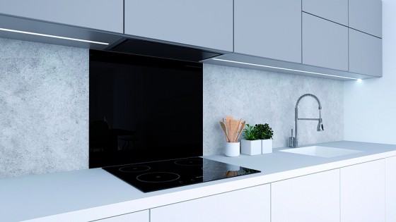Cloison de poele 900x700mm noir