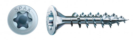 SPAX vis a bois 3,5x30mm tete fraisée TXS W 4C MH SPAX vis a bois 3,5x30mm tete fraisée TXS W 4C MH