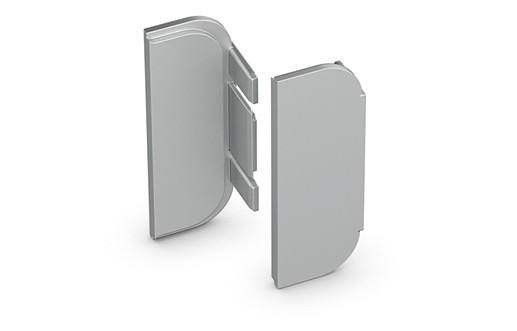 HETTICH 9210140 Embouts pour poignée Canis C, gauche+droite, argenté