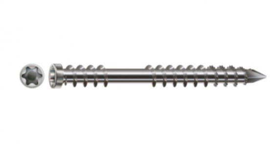 SPAX vis a bois 5x40mm terrasse cylindre TxS inox A2 C argent