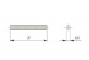 IF-Tris support de tablette pin 27mm zinc