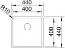 BLANCO 523385 Évier sous plan Claron 400-U DX Durinox inox