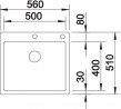 BLANCO 523393 Évier Claron 500-IF/A DX Durinox inox