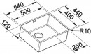 BLANCO 523386 Évier sous plan Claron 500-U DX Durinox inox