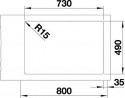 BLANCO 524274 Évier encastré/in line Etagon 700-IF/A inox satinée brillante BLANCO 524274 Évier encastré/in line Etagon 700-IF/A inox satinée brillante
