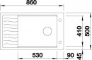 BLANCO 524877 Evier Elon XL 8 S Silgranit PuraDur tartufo