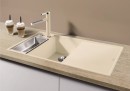 BLANCO 524674 Évier affleurant Axia III 6 S-F Silgranit PuraDur café
