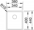 BLANCO 523388 évier Claron 340-IF DX Durinox inox