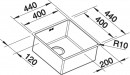 BLANCO 523389 Évier Claron 400-IF DX Durinox inox