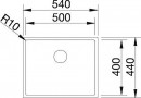 BLANCO 523390 évier Claron 500-IF DX Durinox inox