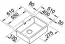 BLANCO 523393 Évier Claron 500-IF/A DX Durinox inox