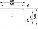 BLANCO 523394 évier Claron 700-IF/A DX Durinox inox