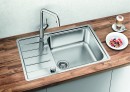 BLANCO 525110 Évier Lemis XL 6S-IF Compact avec excentrique inox brossé