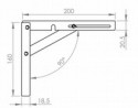 Console rabattable 200mm blanche