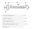 SPAX vis a bois 4x17mm tete fraisée PZ W 4C MH