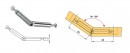 TE13 Tige pour excentrique angulaire o7mm