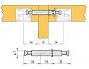TE12 Tige pour excentrique double O 7mm