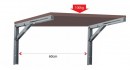 Console rabattable 400mm blanc