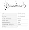SPAX vis a bois 3,5x25 tete fraisée PZ,W,4C MH