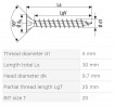 SPAX vis a bois 5x30 tete affleurante TXS,W,4C MH