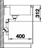 BLANCO 524111 évier Subline 500-IF/A InFino avec tirette Silgranit PuraDur anthr