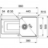 FRANKE évier UBG 611-86 860x500mm cachemire