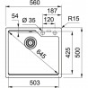 FRANKE Évier UBG 610-56 560x500mm cachemire