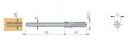 IF-support d'étagere invisible 9x90mm brun