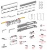 TERNO Magic2/1100/V/10 ensemble de ferrures pour portes en verre 80kg argenté an