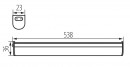 LED luminaire Mera 10W blanc neutre 538mm, blanc