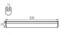 LED luminaire Mera 15W blanc neutre 838mm, blanc