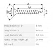 SPAX vis a bois 5x40 tete fraisée TXS,W,4C MH