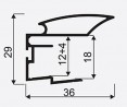 SEVROLL 05153 Alfa II profil de poignée 16/18mm 2,7m blanc mat