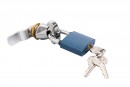 Cadenas ovale 38mm 3 clés bleu