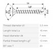 SPAX vis a bois 3,5x16mm tete fraisée TXS W 4C MH