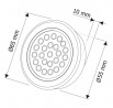 LED spot Oval inox brossé blanc neutre