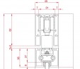TERNO Universal kit de guidage pour 1 porte 2400mm argent