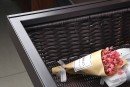StrongWire panier en osier avec cadre et tiroir coulissant amorti, 800mm, brun
