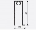 SEVROLL 04099 Gemini 4 Pax plinthe inférieure 3m 4mm blanc brillant