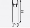 SEVROLL 05145 Gemini 10 plinthe inférieure 2,35m 10mm noir brillant