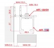 TERNO guidage supérieur 160kg 1160/A elox 2m