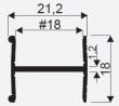 SEVROLL 05293 barre de liaison H18 3m blanc mat