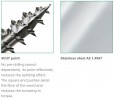 SPAX vis a bois 4,5x45 tete fraisée TXS,W,4C MH, inox A2