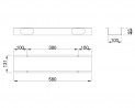 MILADESIGN LN0003 rail suspendu Linear argent