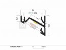 StrongLumio profilé LED Corner 14 alu anodisé 2000mm