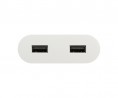 VersaPick, 2x USB, ovale, blanc mat RAL 9003, zamak