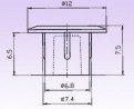 Cache-vis pour trou de montage O7mm gris